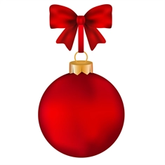Christmas Decoration Red Ornament Sticker